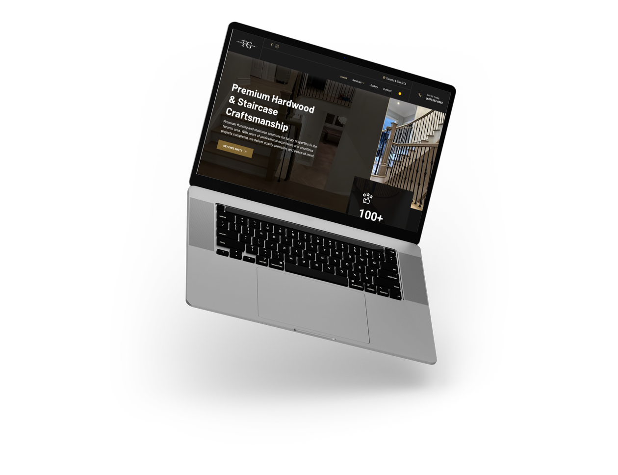 Website on mobile and laptop for a business in
Stouffville